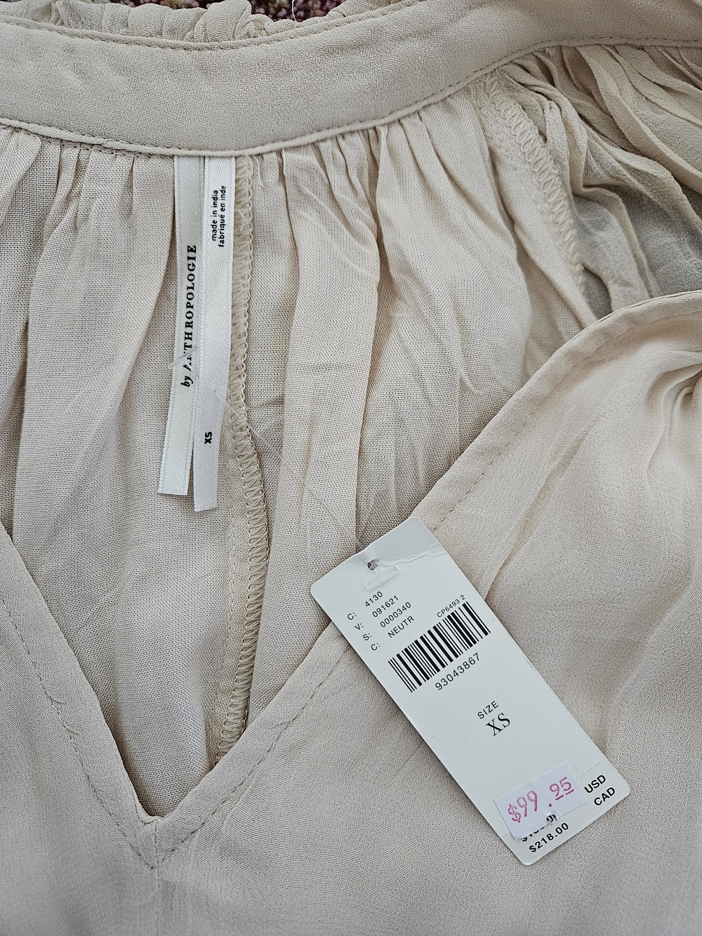 NWT Anthropologie Maxi V-Neck Dress - Picture 5 of 9